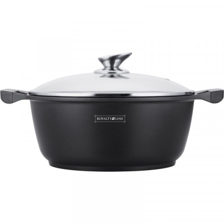 Oala marmorata Royalty Line RL-BS30ML, cu capac, 30 cm,7 l