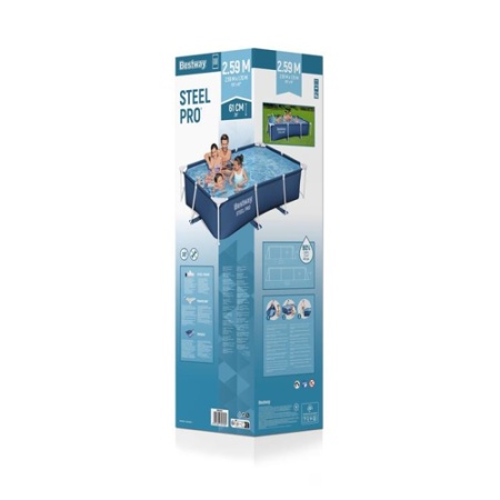 Piscina Bestway Steel Pro, 2.59m x 1.7m x 61 cm, 2300 litri - Img 3