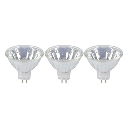 Set 3 becuri halogen, MR16, 50W, 3000K, model reflector • Diall