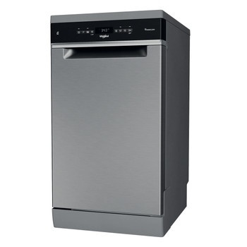 Masina de spalat vase Whirlpool WSFO3O23PFX, 10 seturi, 7 programe, 6th Sense, Power Clean, Inox
