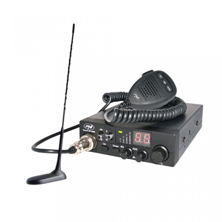 Kit Statie radio CB PNI HP 8000 ASQ + Antena 40 canale, Squelch automat