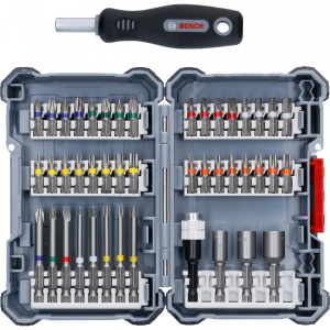 Set 45 accesorii pentru insurubat Bosch 2607017692, biti, adaptor