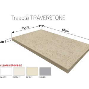 Treapta colt TRAVERSTONE 60X35X3 SMOKE - Img 3