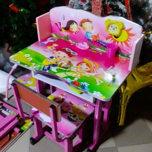 Set birou copii+scaunel roz