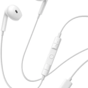 Baseus - Wired Earphones Encok CZ19 (A00182201213-00) - Type-C, 13mm Drivers, 60° Semi-in-Ear, Omni-Directional Mic - White