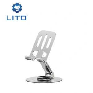 Lito - Phone Holder (LT-H01) - Foldable, 360° rotation, One-Hand Operation, Universal, Anti-Slip Design - Grey