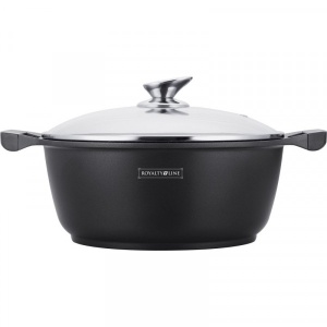 Oala marmorata Royalty Line RL-BS30ML, cu capac, 30 cm,7 l