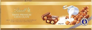 Lindt Gold Tableta ciocolata elvetiana cu lapte si alune de padure 300g