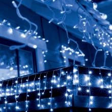 Perdea de lumini LED, tip sloi de gheață KKF 158/WH
