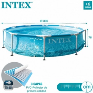 Piscina Intex Beachside 28206NP, cadru metalic 3.05mx76cm - Img 2
