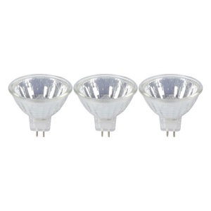 Set 3 becuri halogen, MR16, 50W, 3000K, model reflector • Diall