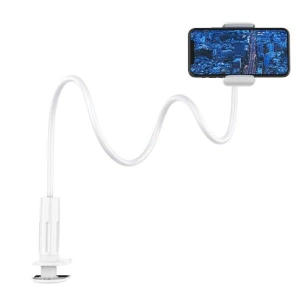 Borofone - Desk Holder Bright Shell (BH23) - for Phone, Flexible Arm, 360° Rotation Adjustment, 4.5 - 6.5" Phones - White