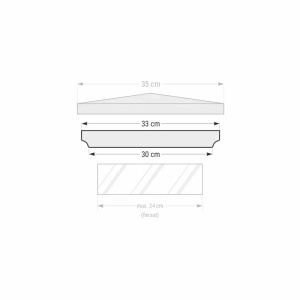 Capitel cu picurător STAR STONE 35x35 (30x30 / 33x33) x 4 cm -LICHIDARE STOC - Img 3