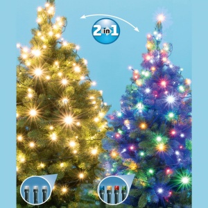 Ghirlanda 200 LED-uri, Telecomanda, DUAL COLOR LED 202R/WW/M