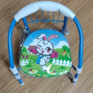 Scaunel metalic copii cu fluier si desene diferite (Albastru)