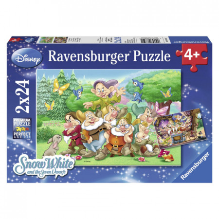 Puzzle Cei Sapte Pitici, 2X24 Piese
