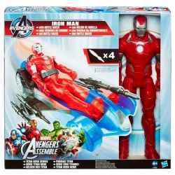 Figurina IRON MAN AVENGERS + MASINA DE LUPTA 30 CM