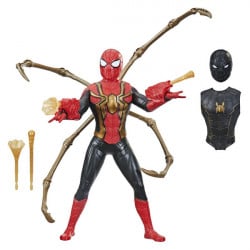 Set 3 in 1 figurina Spiderman cu armura, masca si lansator, Hasbro, 34 cm