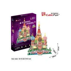 PUZZLE 3D LED CATEDRALA ST. BASIL 224 PIESE - Img 3