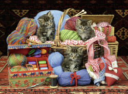 PUZZLE PISICI SI GHEM, 500 PIESE