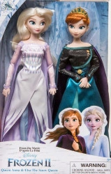 Set de papusi Elsa si Anna Frozen II Snow Queen 29CM