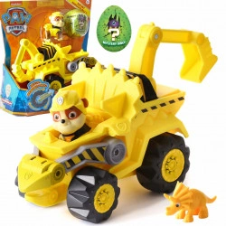 PAW PATROL RUBBLE VEHICUL + FIGURA + DINO