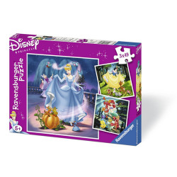 PUZZLE ALBA CA ZAPADA, CENUSAREASA SI ARIEL, 3x49 PIESE