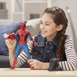 Set 3 in 1 figurina Spiderman Far from Home cu sunete interactive si lansator 34 cm