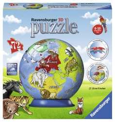 PUZZLE 3D GLOBUL PAMANTESC, 72 PIESE