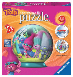 Puzzle 3D Trolls, 72 Piese