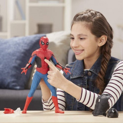 Set 3 in 1 figurina Spiderman Far from Home cu sunete interactive si lansator 34 cm