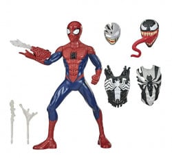 Set 3 in 1 figurina Spiderman Maximum Venom cu sunete interactive, armura si lansator, Hasbro, 34 cm
