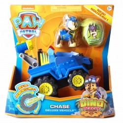 PAW PATROL RUBBLE VEHICUL + FIGURA + DINO