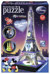 PUZZLE 3D DISNEY TURNUL EIFFEL NOAPTEA, 216 PIESE