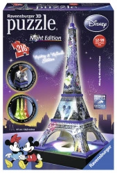 PUZZLE 3D DISNEY TURNUL EIFFEL NOAPTEA, 216 PIESE