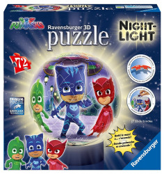 PUZZLE 3D LUMINOS EROI IN PIJAMALE M1, 72 PIESE