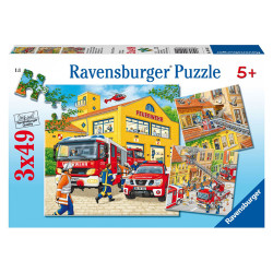 Puzzle Brigada De Pompieri, 3X49 Piese
