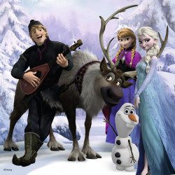 PUZZLE + JOC MEMORY FROZEN 3 BUC IN CUTIE 25/36/49 PIESE