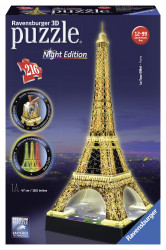 PUZZLE 3D TURNUL EIFFEL NOAPTEA, 216 PIESE