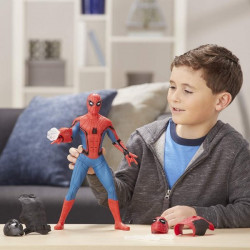 Set 3 in 1 figurina Spiderman Far from Home cu sunete interactive si lansator 34 cm