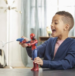 Figurina Spiderman cu lansator, masca si armura, 30cm - Img 3