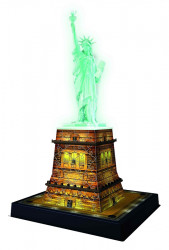 Puzzle 3D Luminos Statuia Libertatii, 108 Piese