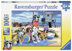 Puzzle Catelusi Pe Plaja, 100 Piese