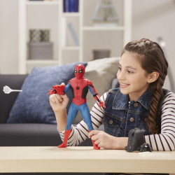 Set 3 in 1 figurina Spiderman Far from Home cu sunete interactive si lansator 34 cm