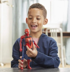 Figurina Spiderman cu lansator, masca si armura, 30cm - Img 4