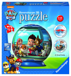 PUZZLE 3D PAW PATROL, 72 PIESE