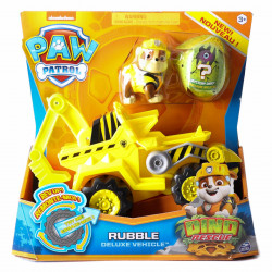 PAW PATROL RUBBLE VEHICUL + FIGURA + DINO
