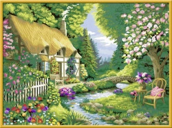Pictura Pe Numere Casuta Din Gradina - Img 2