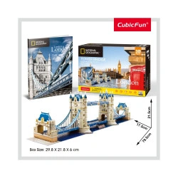 PUZZLE 3D+BROSURA-TOWER BRIDGE 120 PIESE - Img 2