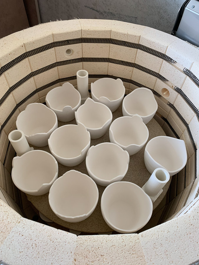 Porțelan în cuptor